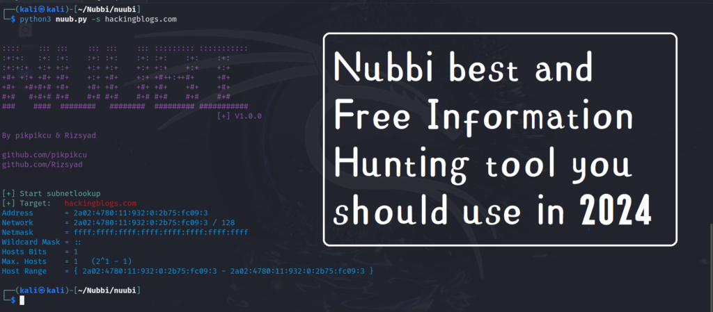 Nubbi best and Free Information Hunting tool